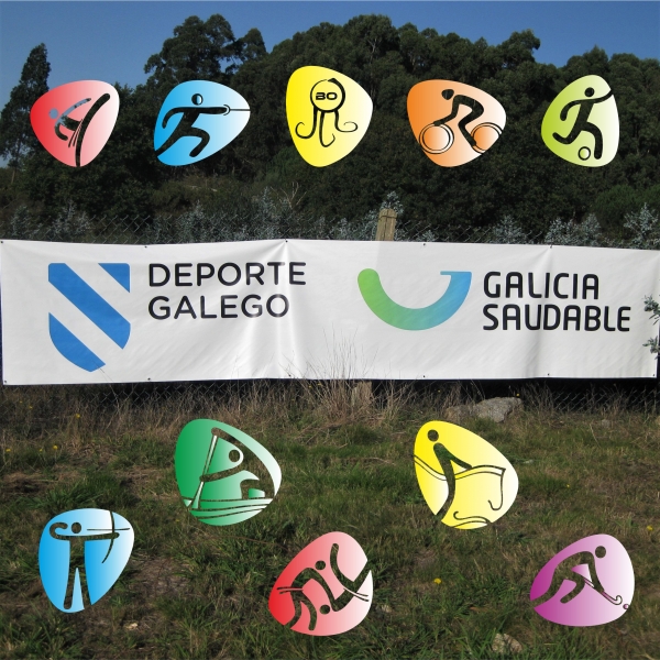 Lona Deporte Galego, Galicia Saudable. http://www.botextilprint.es  #botextilprint #trabajospersonal