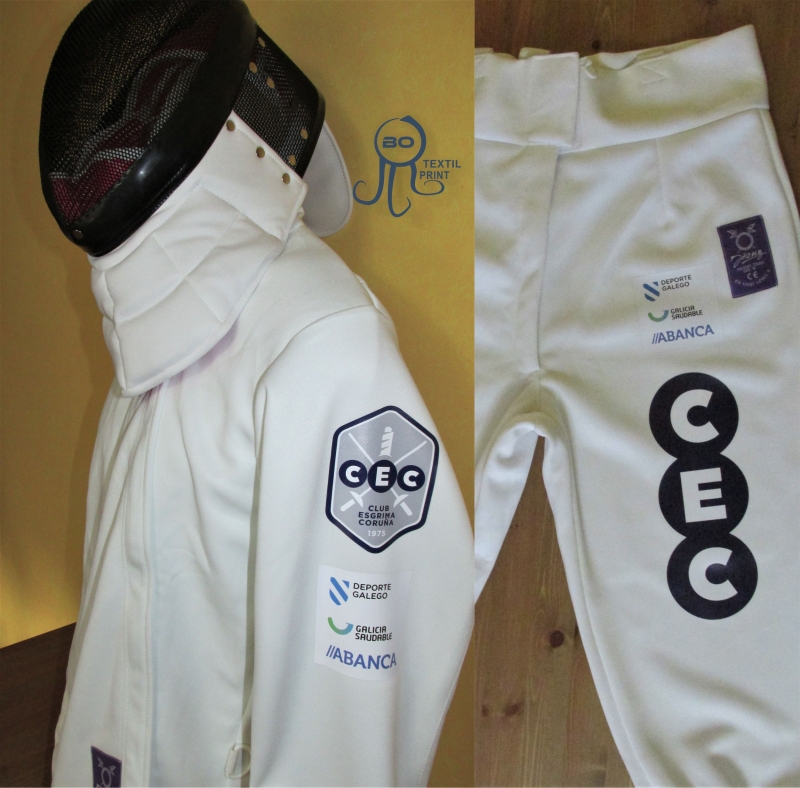 Equipación Club Esgrima Coruña personalizada. www.facebook.com/clubesgrimacoruna  http://www.botexti