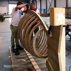 Construccion de elemento decorativo en madera para pescaderia