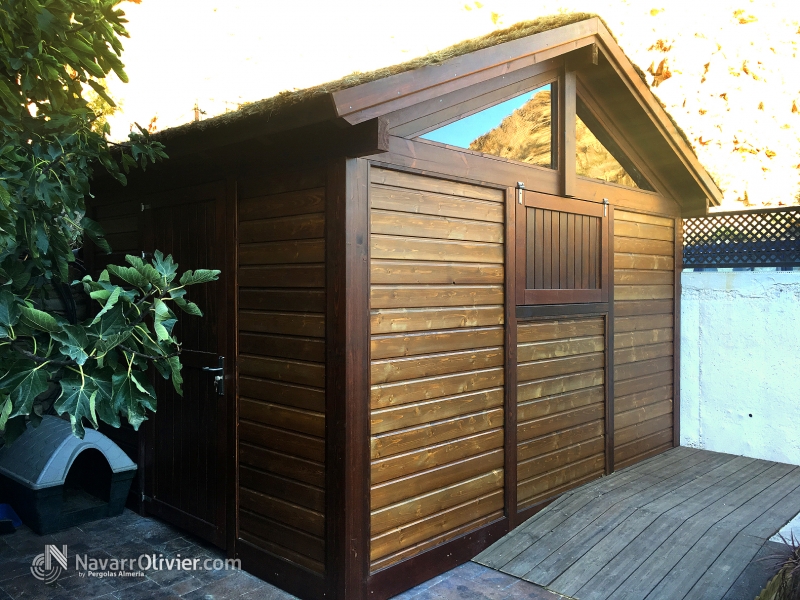 Caseta de madera para jardn tratada para exterior