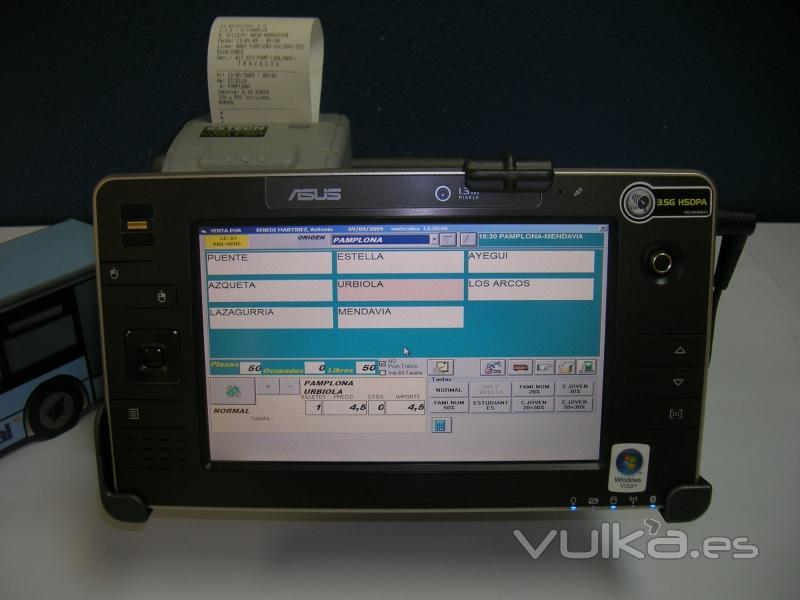 PANTALLA PC UNIDAD MVIL DE MQUINA DE ABORDO PARA AUTOBUSES