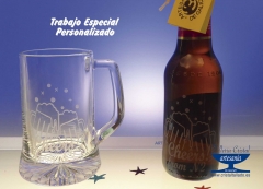 Grabar botellas de cervezas estrella galicia