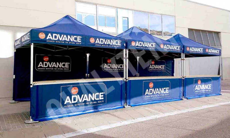 Carpas plegables Qualytent 3x3m, personalizadas Affinity