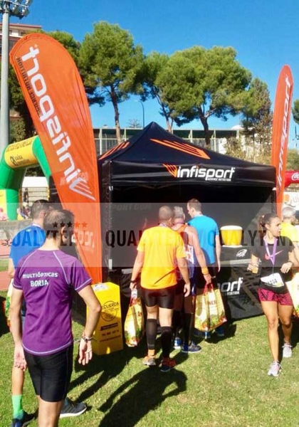 Carpa plegable Qualytent 3x3m, personalizada Infisport, sector deporte