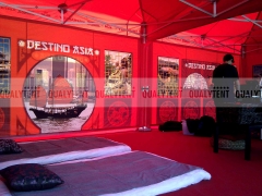 Carpa plegable qualytent personalizada fullprint para airfrance, impresion doble cara
