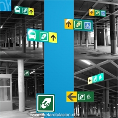 Senaletica parking estacion de autobuses vitoria-gasteiz, aoketarotulacion, rotulosvitoria