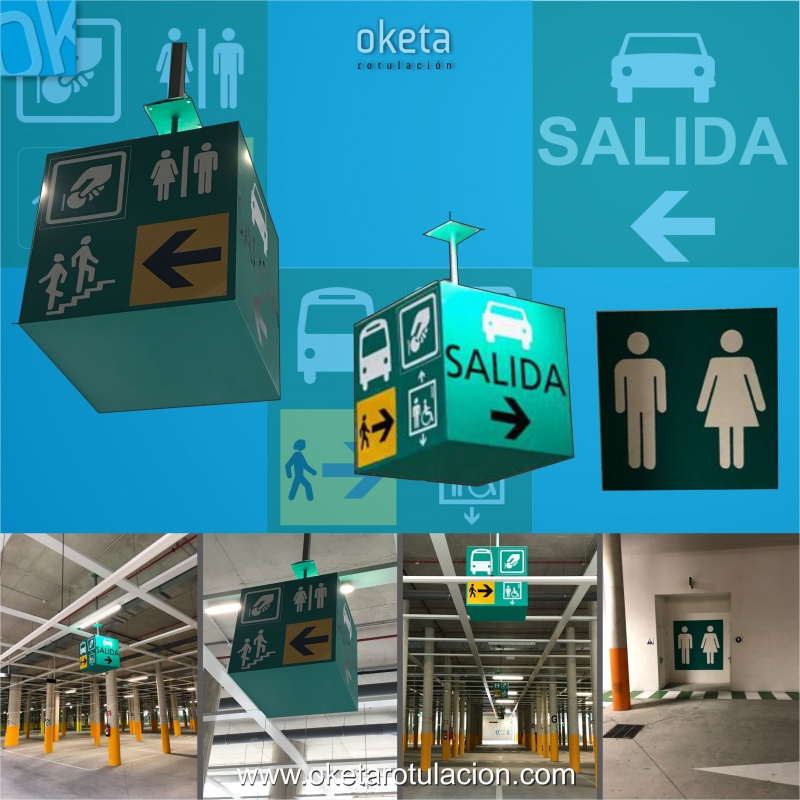 Sealetica parking estacin de autobuses Vitoria-Gasteiz, @oketarotulacion, #rotulosvitoria