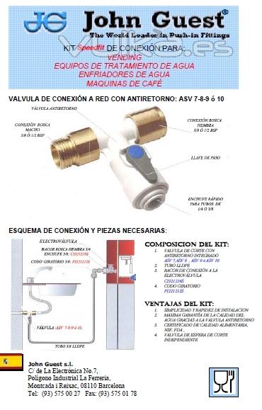 LLAVE ASV, PARA VENDING,FUENTES Y EQUIPOS DE OSMOSIS