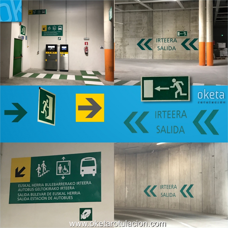 Señaletica parking estación de autobuses Vitoria-Gasteiz - @oketarotulacion, #rotulosvitoria