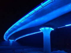 Iluminacion puente autovia de tanger, en rgb