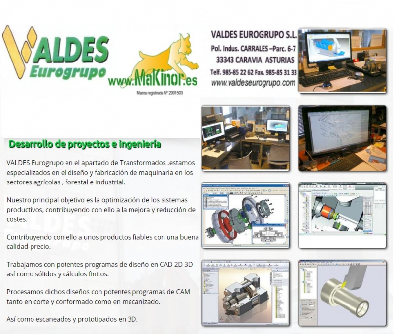 medios técnicos, CAD, CAM y simuladores que cuenta Valdes eurog. 