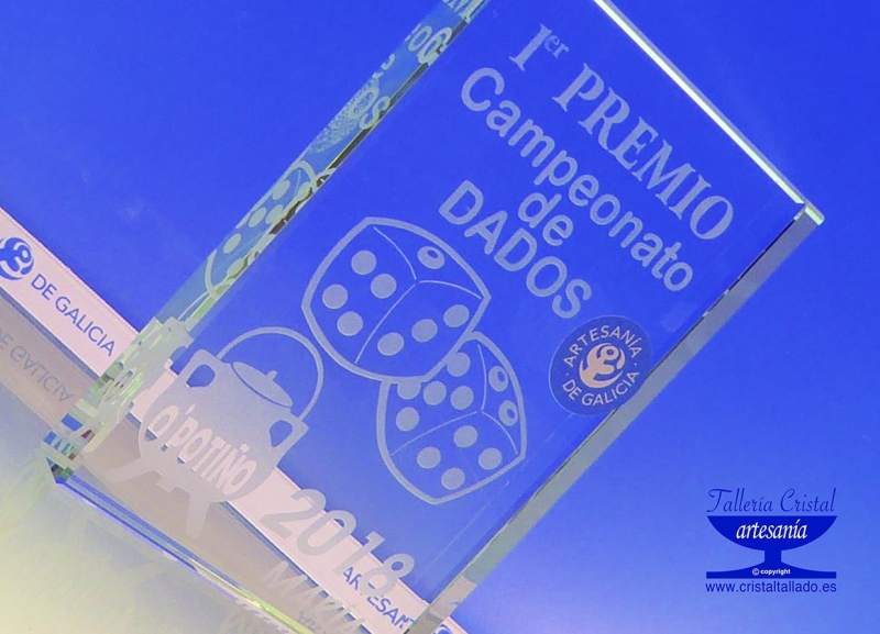 trofeos dados cristal galicia