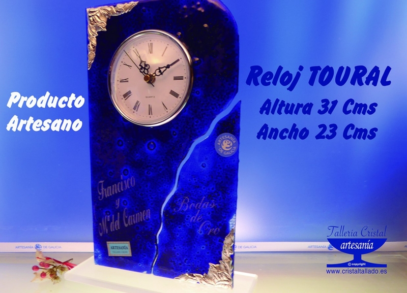 relojes azules cristal