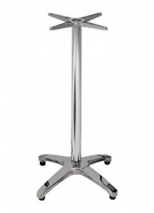 Base de mesa alta mod milano, 4 brazos, inoxidable y aluminio