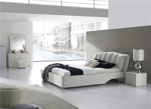 Cama AMBAR, piel, 160x190 cms