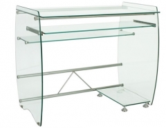 Mesa para ordenador gora-tr, diseno, cristal 90 x 55 cms