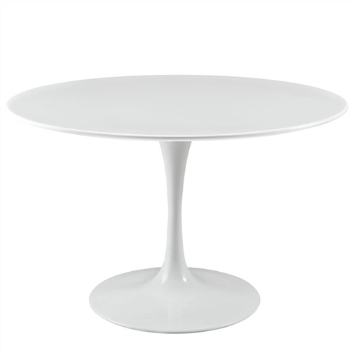 Mesa de diseo TULIP-LB100, tapa lacada blanco de 100 cm