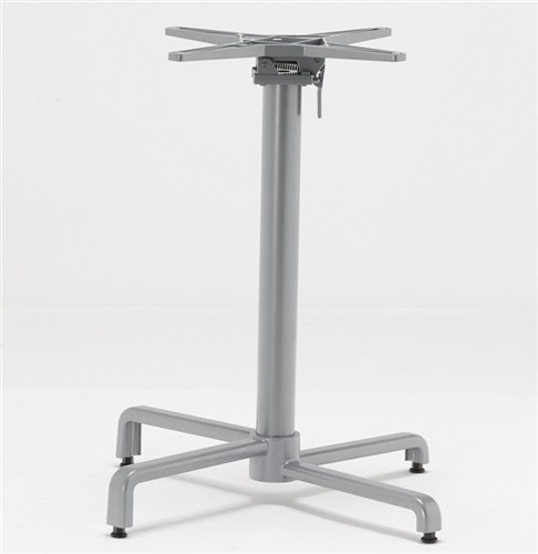 Base de mesa BALMES-PPL, plegable, aluminio fundido acabado plata.