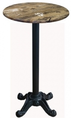 Mesa alta rota-ane60r, negra, tapa de 60 cms color a elegir