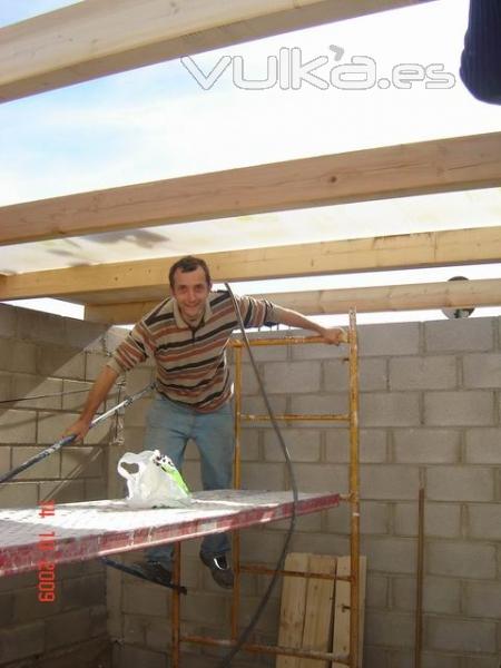 Estructura madera para un garaje - pergola Pergolas Zaragoza + Calidad - precio .