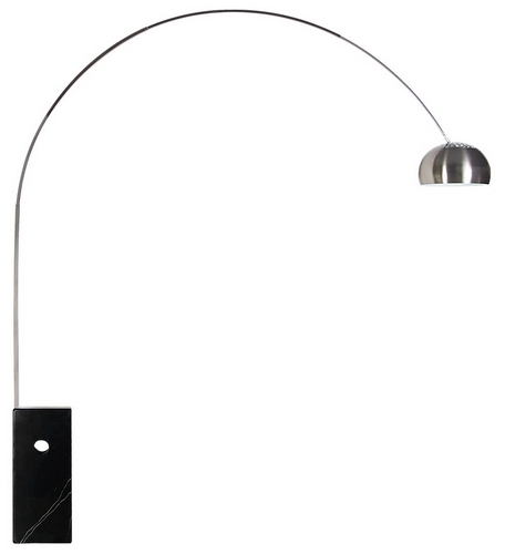 Lámpara de pie, NEW ARC, diseño, mármol negro