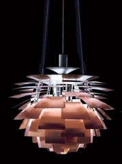 Lampara de techo mod doma-48, aluminio, cobre, 48 cms diametro