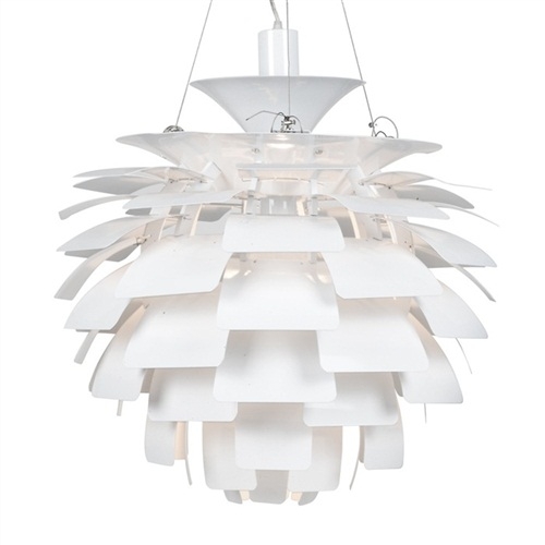 Lámpara de techo Mod. DOMA-70, aluminio, blanca, 70 cms diámetro.