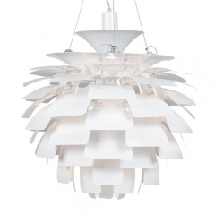 Lampara de techo mod doma-70, aluminio, blanca, 70 cms diametro