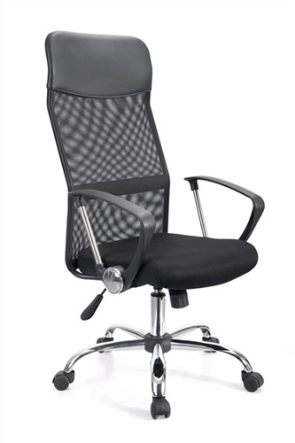 Sillón GEN-A, malla negra y tejido mesh negro