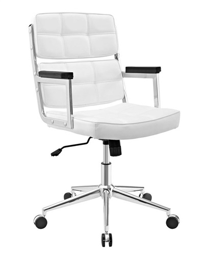 Sillón VANILA-ASBL, gas, basculante, similpiel blanca