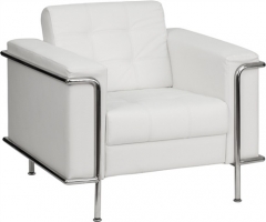 Sillon arac-sbl, similpiel blanca