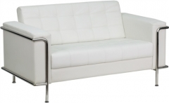 Sofa arac-2sbl, 2 plazas, similpiel blanca