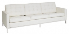 Sofa berlin, diseno, similpiel blanca (b)