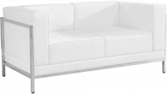 Sofa cien-2sbl, 2 plazas, similpiel blanca
