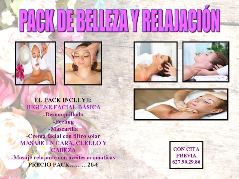 OFERTA HIGIENE FACIAL Y MASAJE CABEZA CARA Y CUELLO