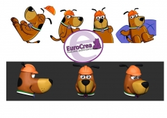 Diseo de mascota publicitaria 3d. eurocrea mascots.