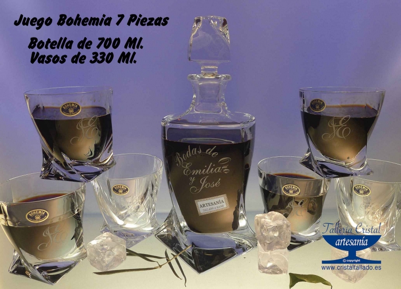 bohemia vasos grabados coruña