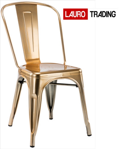 Silla BERNIE-GO, acero, brillo, gold edition