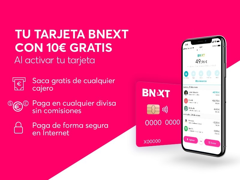 Tarjeta Visa Gratis con 10EUR de Regalo