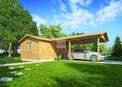 Caseta de jardin con porche de madera modelo kris4
