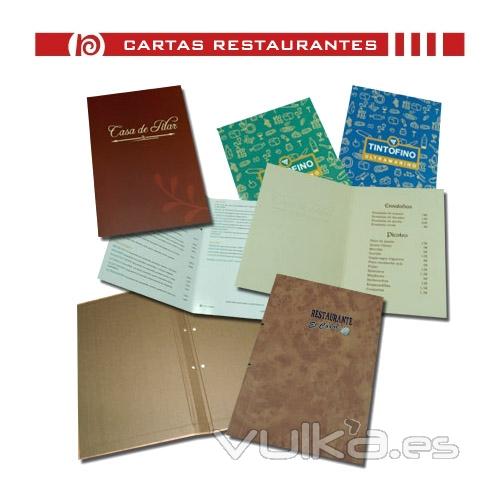 Cartas para restaurantes