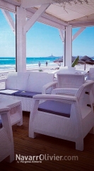 Terraza desmontable para chiringuito portatil de playa