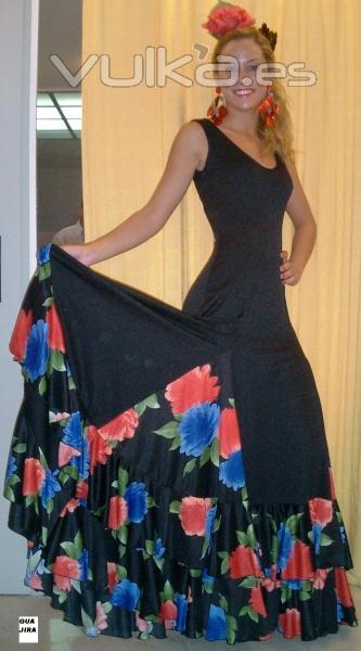 Vestido Baile Guajira.2 Volantes 4 Godes