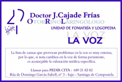 Doctor J.Cajade Frías: Trastornos de la Voz. Unidad Foniatría y Logopedia