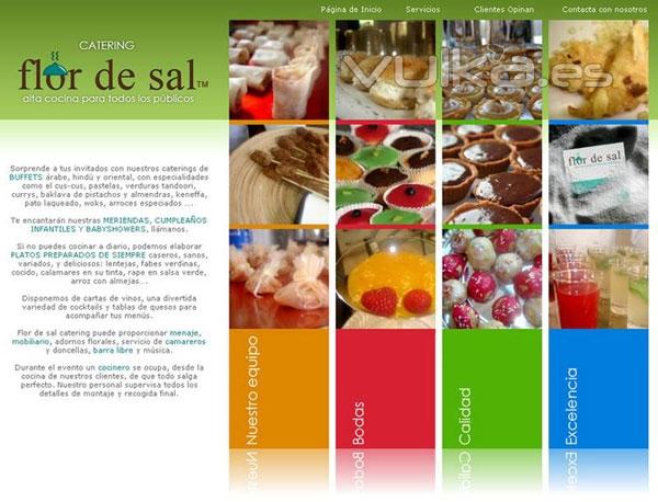 Trabajos web realizados flordesalcatering.com