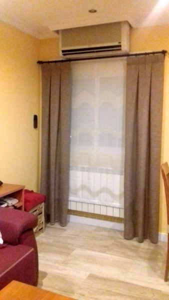 Cortinas en tabla americana con estor 