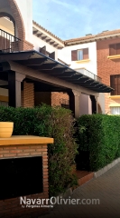 Porche de madera para duplex en vera, almeria