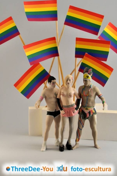 Orgullo Gay 2018 - Figuras de fantasía - ThreeDee-You Foto-Escultura 3d-u