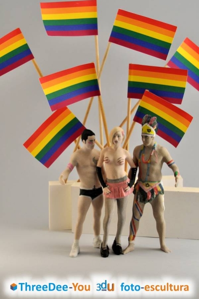 Orgullo Gay 2018 - Figuras de fantasa - ThreeDee-You Foto-Escultura 3d-u