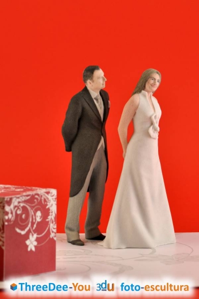 Ponte En Tu Tarta - Figuras 3d para tartas de boda - ThreeDee-You Foto-Escultura 3d-u